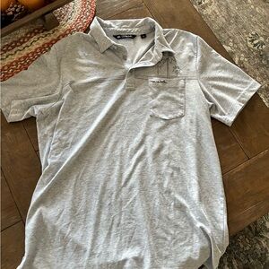 Travis Mathew Light Gray Polo Shirt